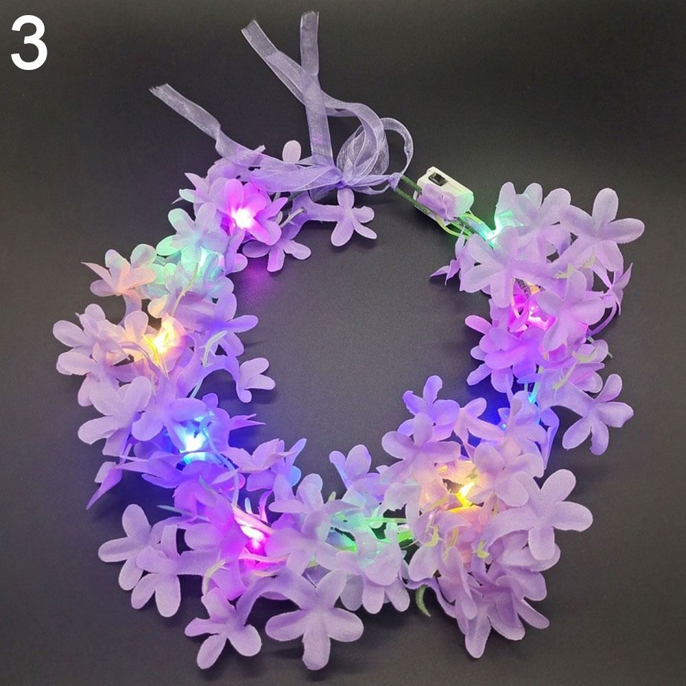 Wedding Arch Flower - Świecąca opaska ślubna damska dziewczęca LED