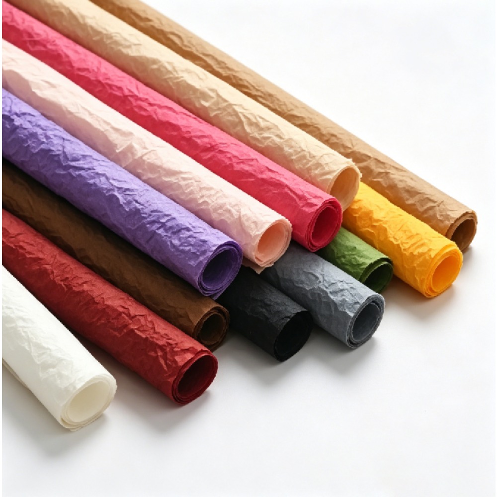 Good Floral & Wedding Decor Supply - Gruba, gnieciona, kwiatowa okleina papierowa Xuenai