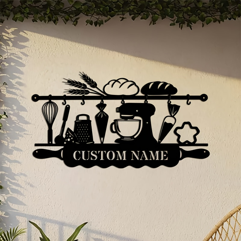 Wedding Party Supply - Personalizowana żelazna dekoracja ścienna do kuchni,