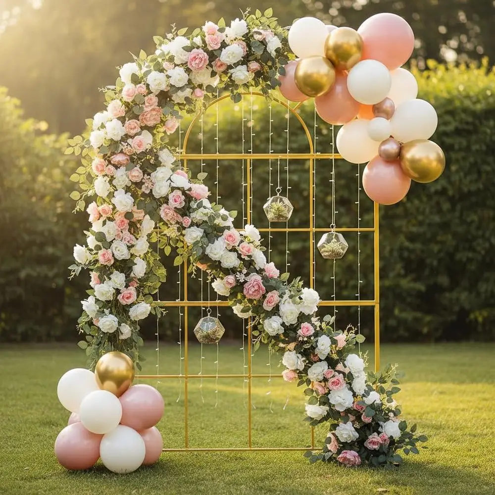 Złote metalowe łuki ślubne, de – Wedding Balloon Arch recenzja i cena
