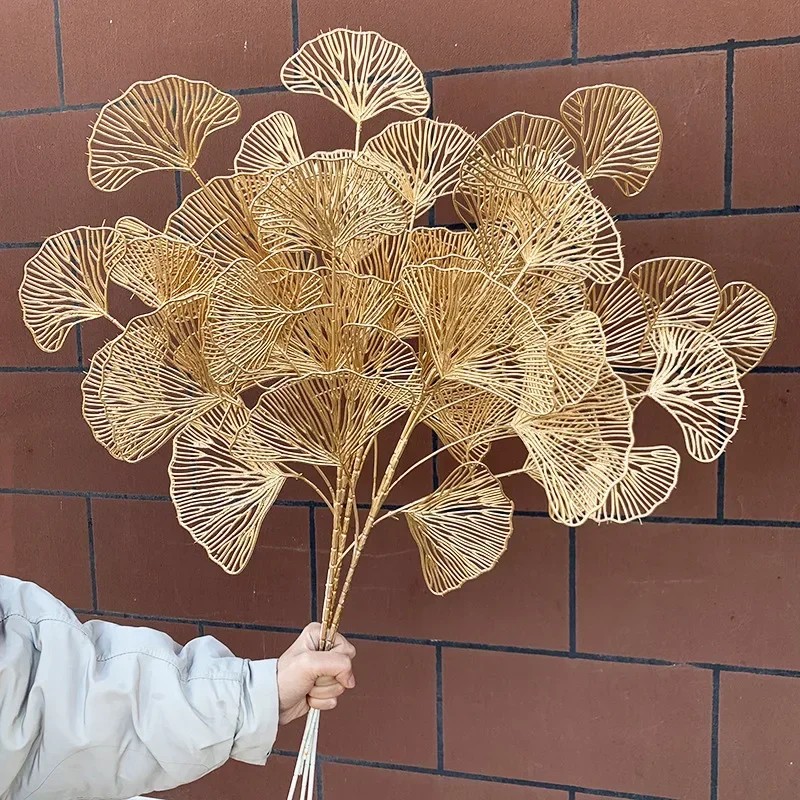 5 szt. Złote Liście Ginkgo, Eu – Wedding Arch Flower recenzja i cena