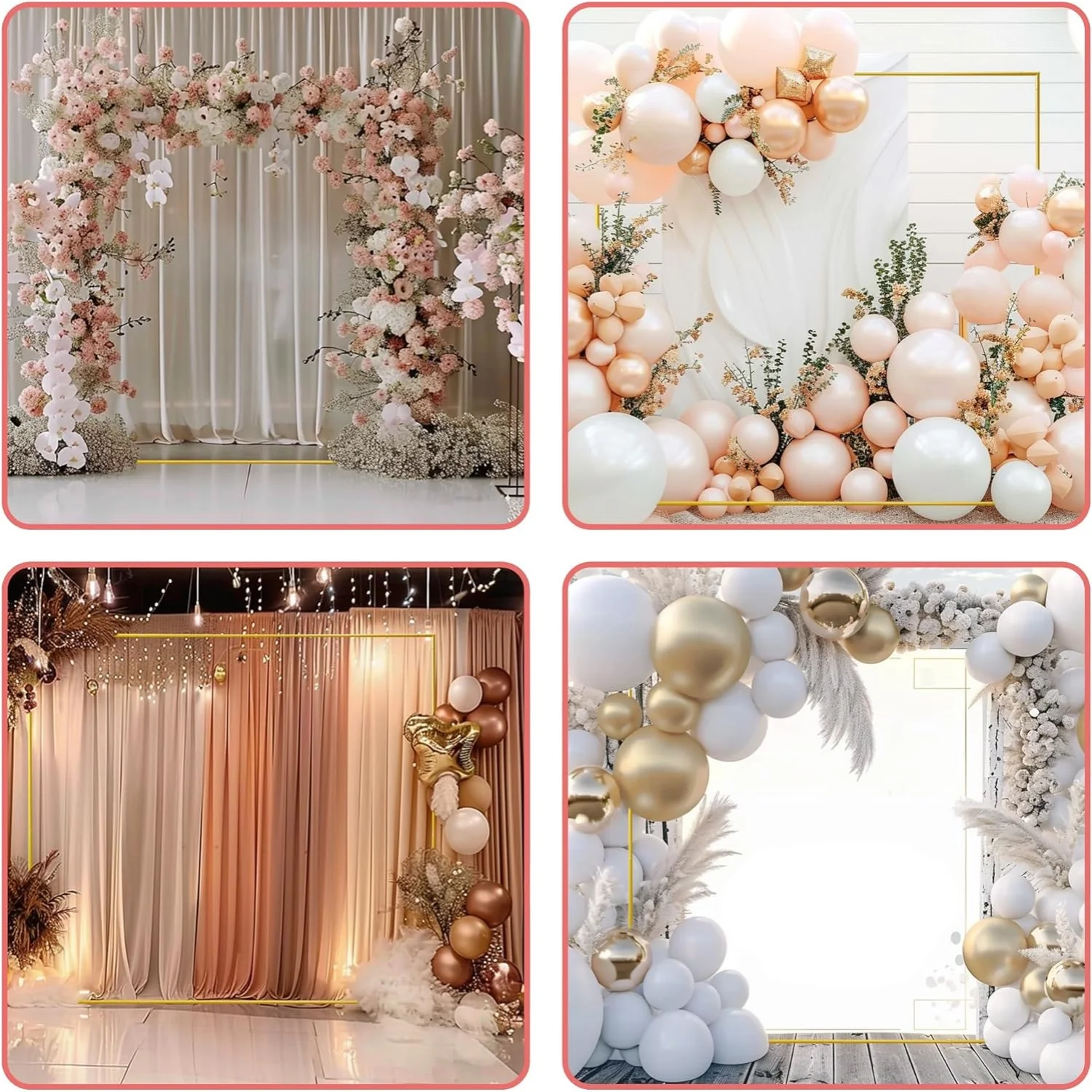 Złote łuki ślubne Kwadratowy s – Wedding Balloon Arch recenzja i cena